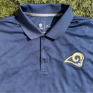 Nike Los Angeles Rams Sideline Victory Stripe Dri-FIT NFL Men's Polo Shirt 3XL